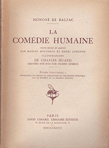 la comédie humaine. etudes analytiques, i.